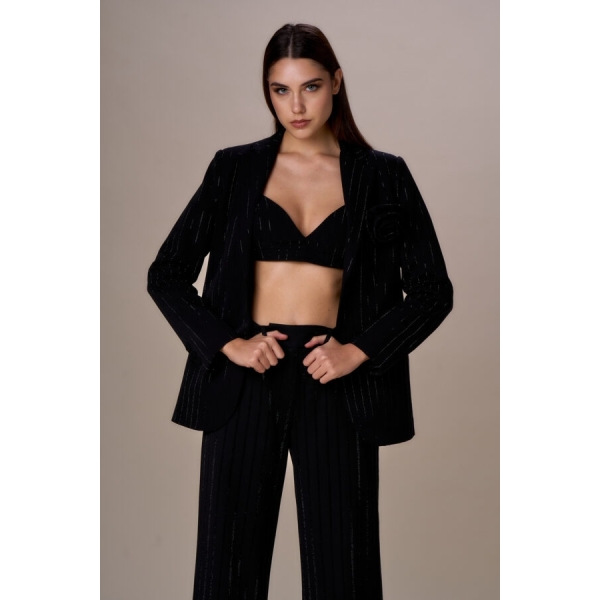 Blazer Gessato Diamanti