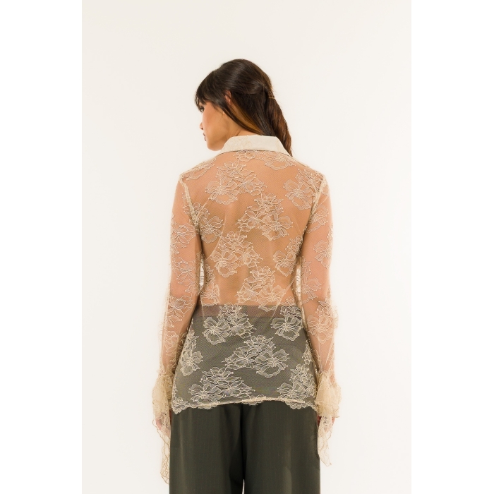 Camicia Rouches Pizzo