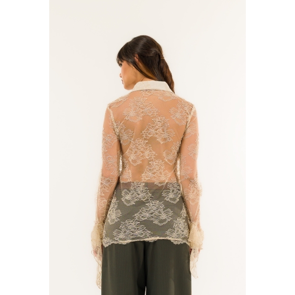Camicia Rouches Pizzo
