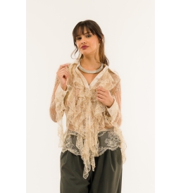 Camicia Rouches Pizzo