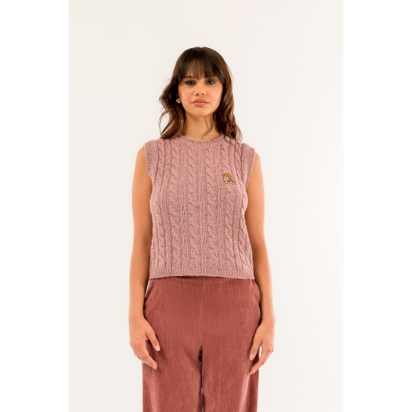 Gilet Trecce Ricamo