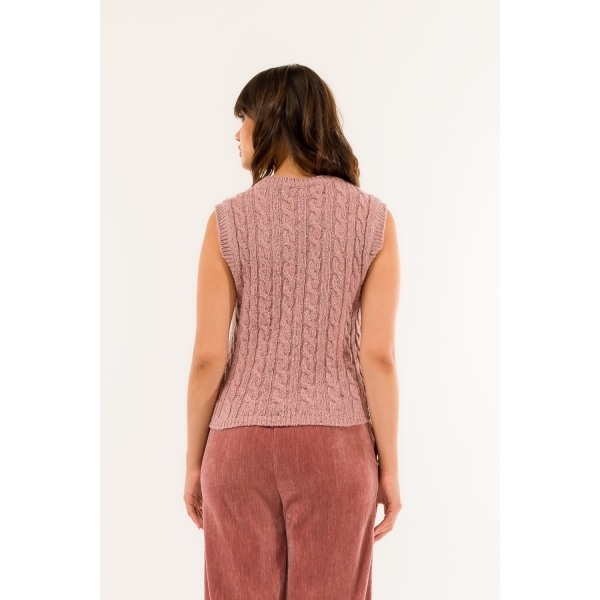 Gilet Trecce Ricamo