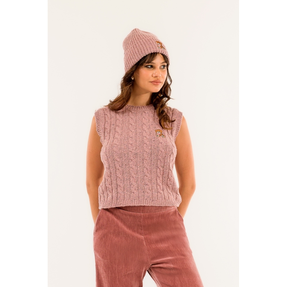 Gilet Trecce Ricamo Gilet Trecce Ricamo