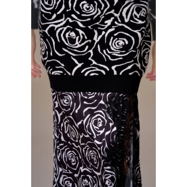 Abito dolcevita jacquard