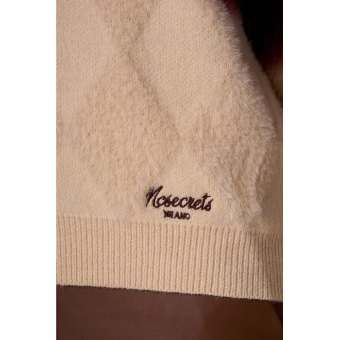 Maglia scollo V rombi sfumati