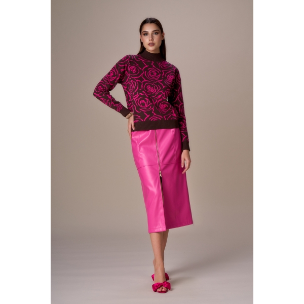 Maglia lupetto jacquard