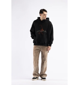 Felpa oversize stampa flame