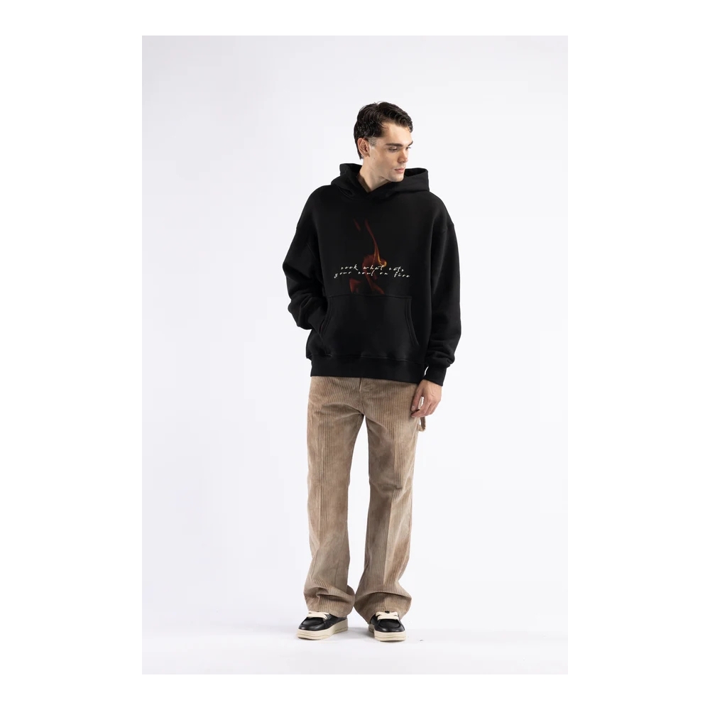 Felpa oversize stampa flame Felpa oversize stampa flame