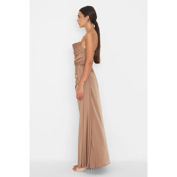 Event Dress Light Coffee