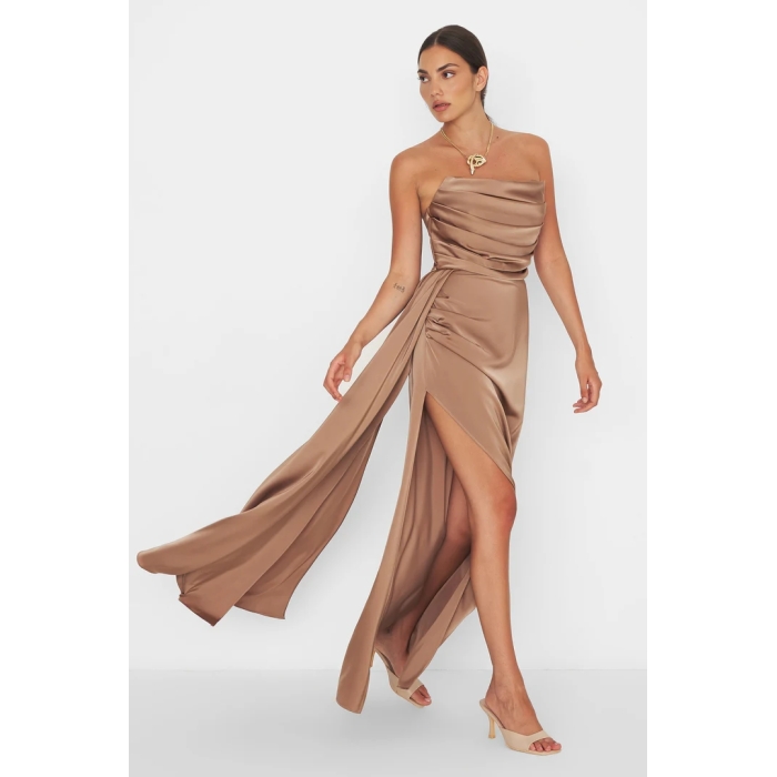 Event Dress Light Coffee