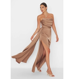 Event Dress Light Coffee