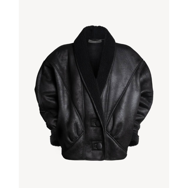 The Classic Shearling Crop Black