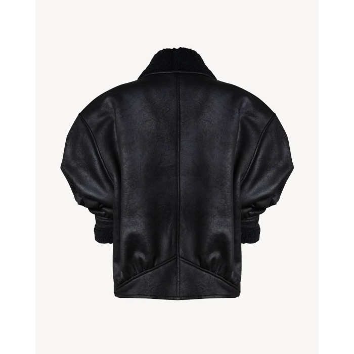 The Classic Shearling Crop Black