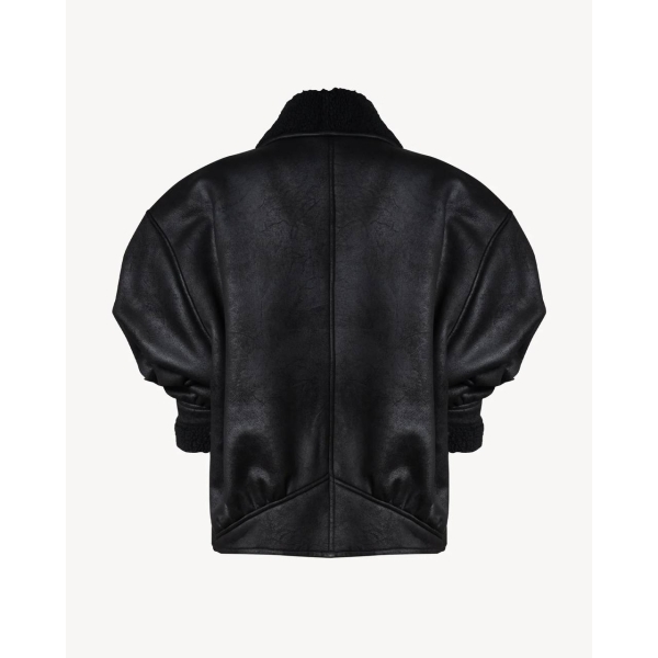 The Classic Shearling Crop Black