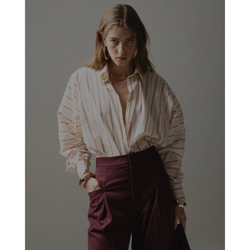 The Kim Top Cotton Stripe Butter/Red The Kim Top Cotton Stripe Butter/Red