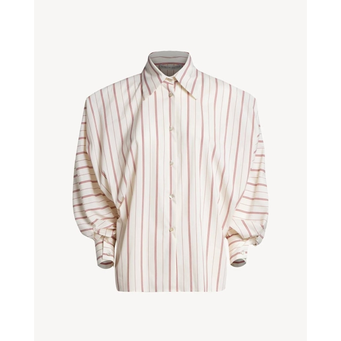The Kim Top Cotton Stripe Butter/Red