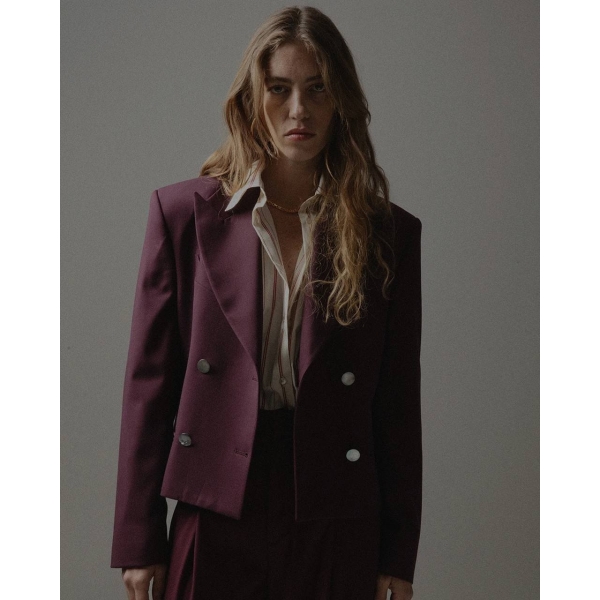 The Revolver Crop Flannel Tinto