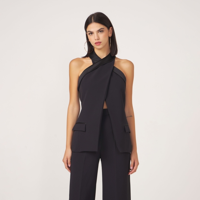 Halter Gilet in crepe | Boutique Carisma San Ferdinando di Puglia