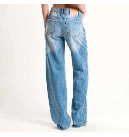 Jeans Vicolo Donna – Denim Chiaro con Strass | Carisma Boutique