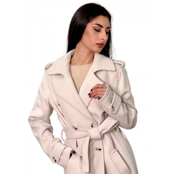 Cappotto doppiopetto BIANCO