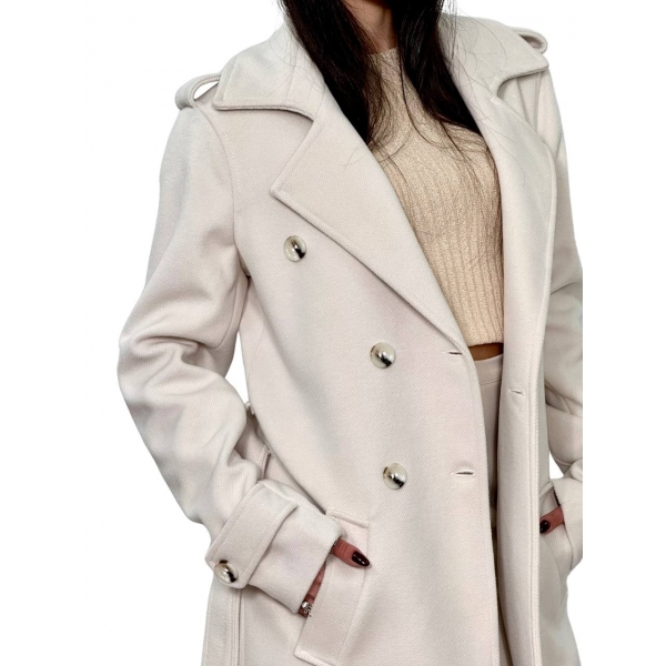 Cappotto doppiopetto BIANCO