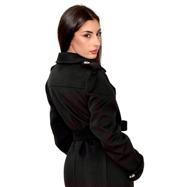 Cappotto doppiopetto nero