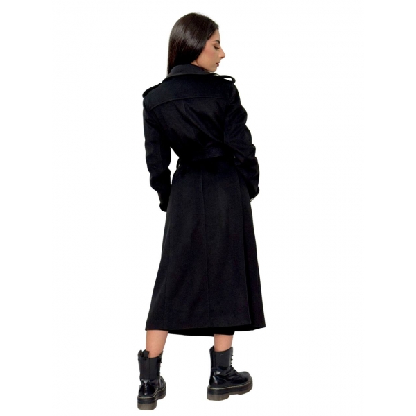 Cappotto doppiopetto nero