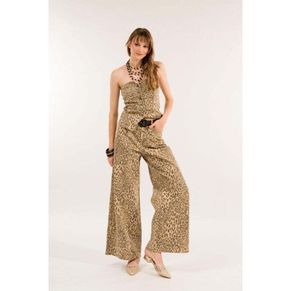 Pantalone palazzo animalier Kontatto