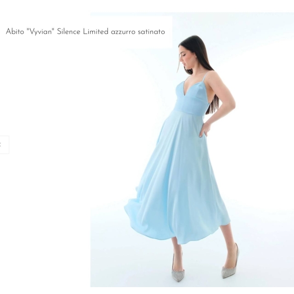 Abito "Vyvian" Silence Limited Azzurro Satinato