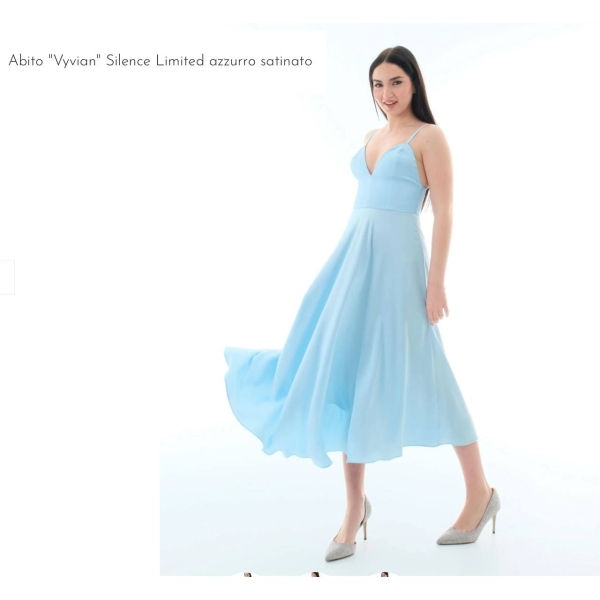 Abito "Vyvian" Silence Limited Azzurro Satinato