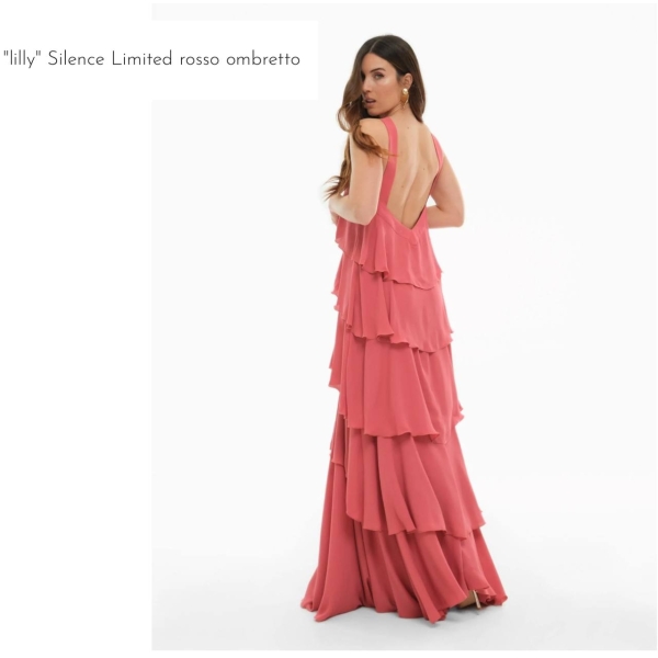 Abito "lilly" Silence Limited Rosso Ombretto