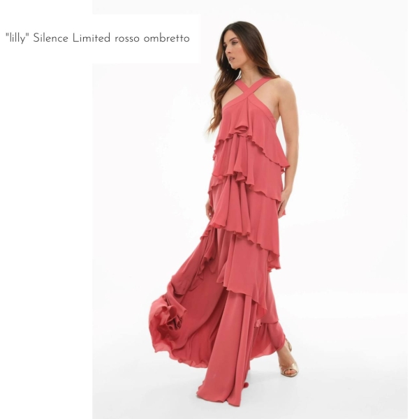 Abito "lilly" Silence Limited Rosso Ombretto