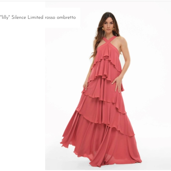 Abito "lilly" Silence Limited Rosso Ombretto