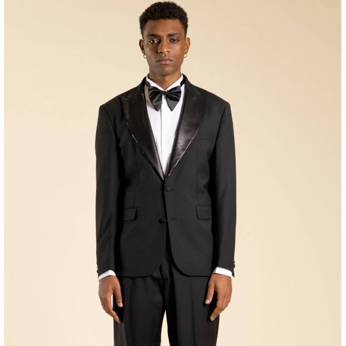 Giacca Monopetto revers pailettes