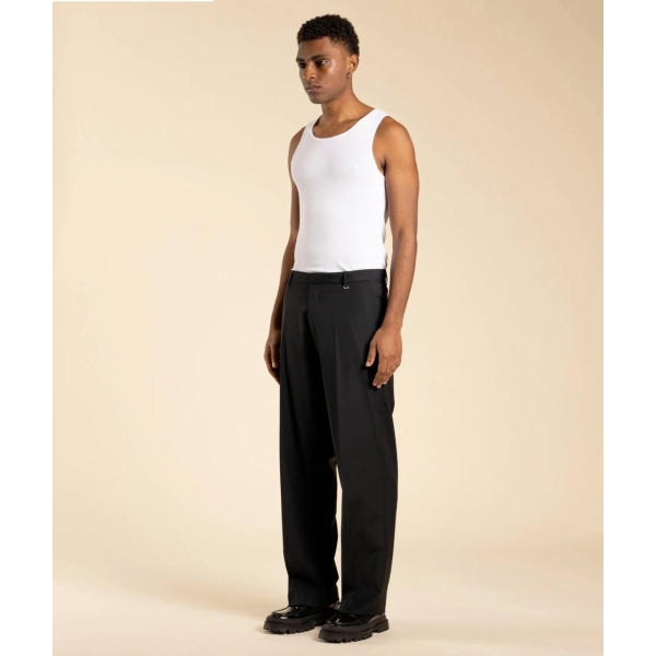 Pantalone fondo ampio da smoking Nero
