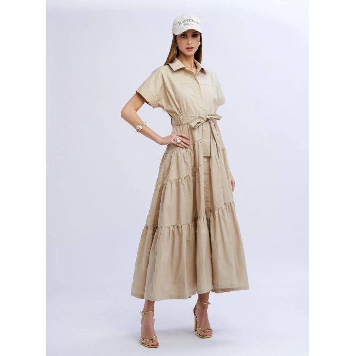 Abito chemisier cotone con blaze