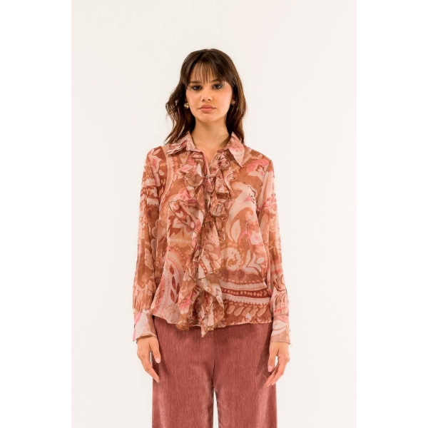 Camicia Rouches Fantasia