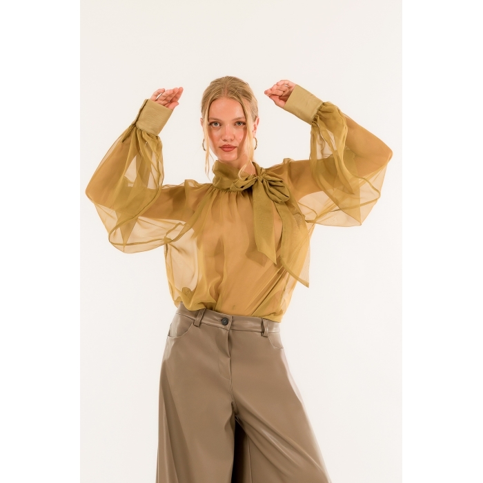 Camicia Fiocco Manica Baloon